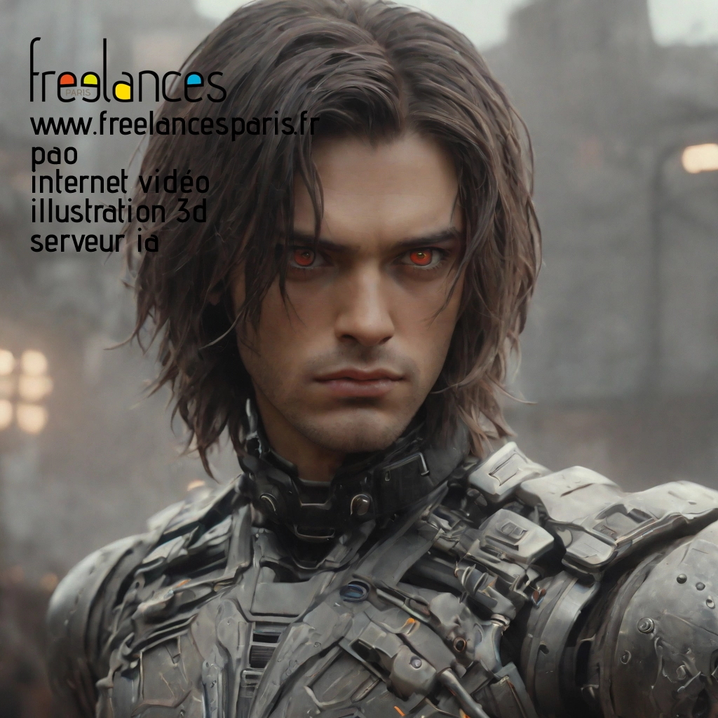 Pao mise en page internet vidéo illustration 3d serveur IA générative AI freelance paris studio de création magazines o0ainip0